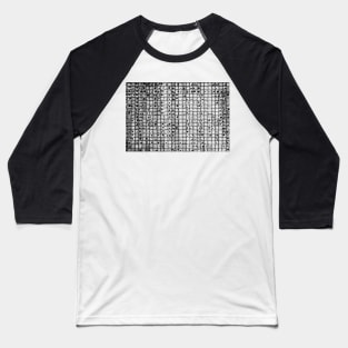 Black and White Foamy Bubbles Background Baseball T-Shirt